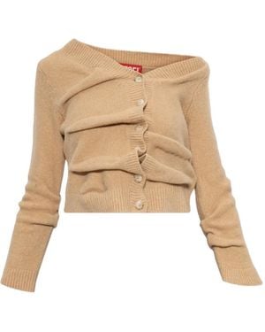 DIESEL Cropped Cardigan - Natural