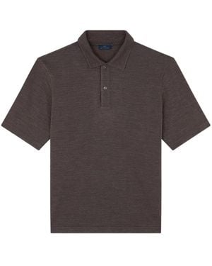 Paul & Shark Fine-Knit Polo Shirt - Gray