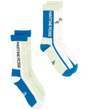 Martine Rose Sports Socks (Pack Of Two) - Blue