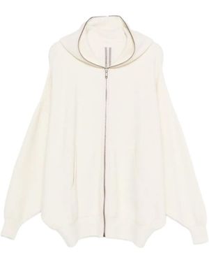 Rick Owens Zip-Up Hoodie - White