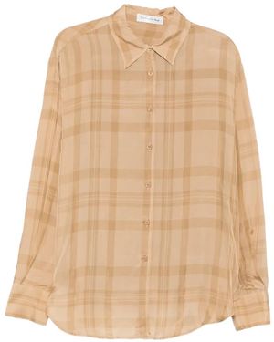 Frankie Shop Peri Check-Pattern Shirt - Natural