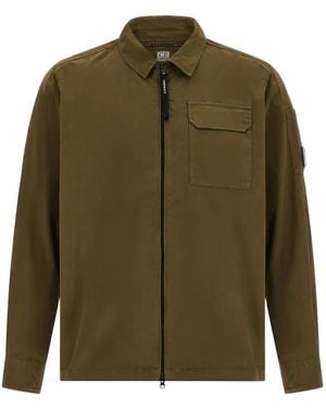 C.P. Company Zip Long-Sleeved Shirt Jacket - Green