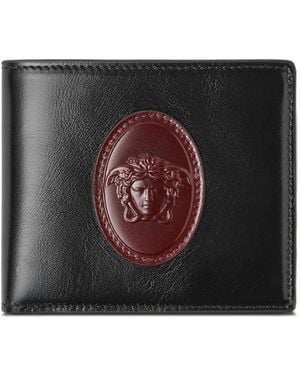 Versace Roomy Leather Wallet - Black