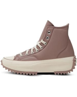 Converse Run Star Hike Platform Puffed Trainers - Natural