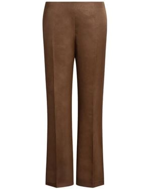 Alberta Ferretti Pressed-Crease Trousers - Brown