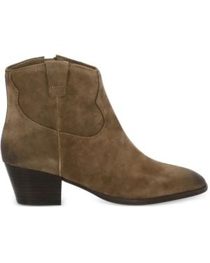 Ash Leather Ankle Boots - Brown