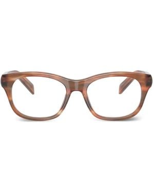 Prada Brille Mit Rundem Gestell - Braun