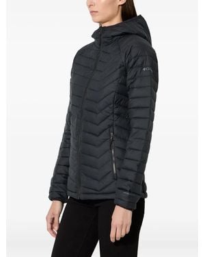 Columbia Hooded Chevron-Quilted Puffer Jacket - Black