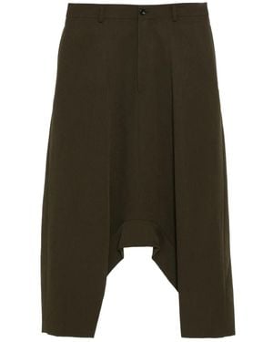 Comme des Garçons Wool Drop-Crotch Trousers - Green