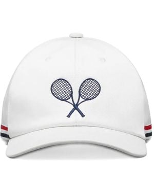 Thom Browne Casquette À Broderies - Blanc