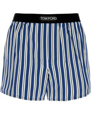 Tom Ford Striped Loungewear - Blue
