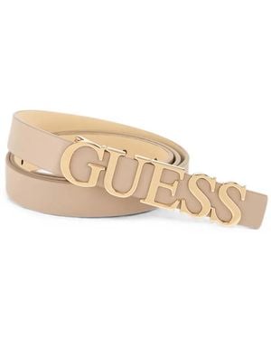 Guess Logo Belt - Natural
