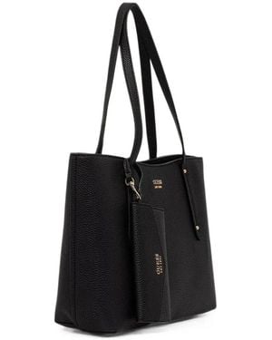 Guess Brenton Pebbled-Texture Tote Bag - Black