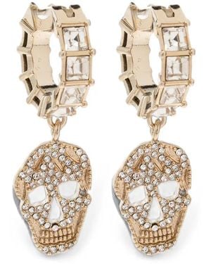 McQueen Crystal-Embellished Earrings - Metallic