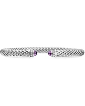 David Yurman Sterling Classic Cable Diamond Bracelet (5Mm) - White