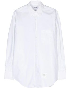 Thom Browne Solid Poplin Shirt - White