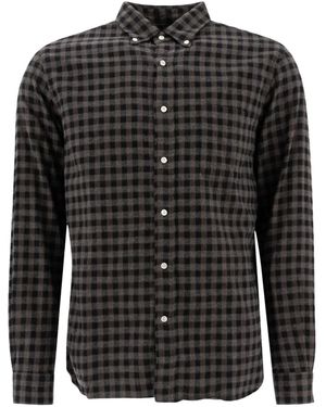 Beams Plus Gingham-Check Cotton Shirt - Black