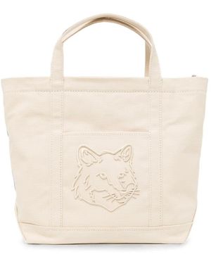 Maison Kitsuné Small Fox Head Tote Bag - Natural