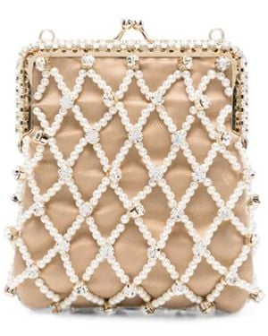 Rosantica Crystal-Embellished Shoulder Bag - White