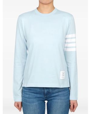 Thom Browne Pullover mit Logo-Streifen - Blau