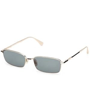 Max Mara Eyewear Rectangular-Frame Sunglasses - Metallic