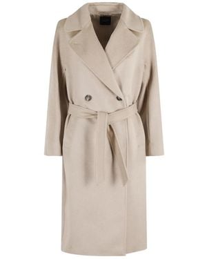 Weekend by Maxmara ベルテッド ダブルコート - ナチュラル