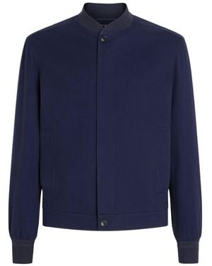 ZEGNA Oasi カシミア ボンバージャケット - ブルー