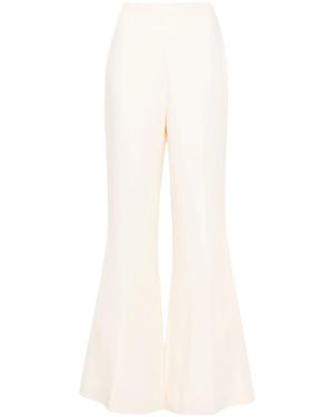Twinset Pressed-Crease Flared Pants - White