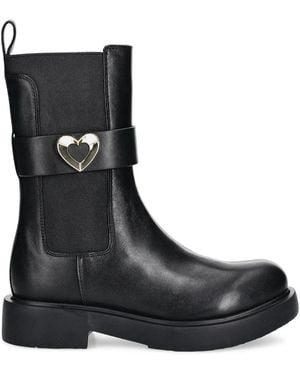 Love Moschino レザー ブーツ - ブラック
