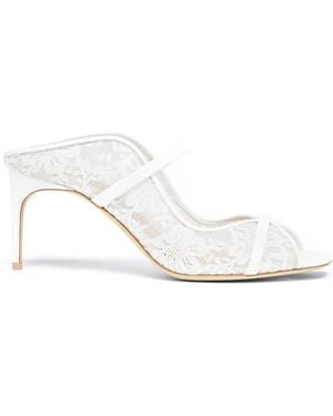 Malone Souliers Lace Noah Heeled Sandals 70 - White