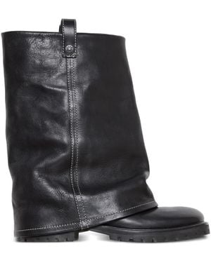 Acne Studios スラウチ カーフレザーブーツ - ブラック
