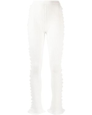Acne Studios Crochet-Knit Leggings - White