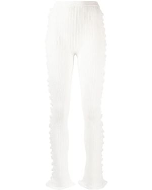 Acne Studios Crochet-Knit Leggings - White