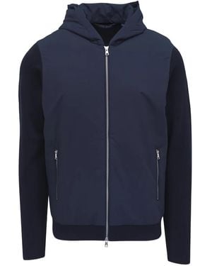 Peter Millar Sudadera con capucha y tejido de canalé - Azul