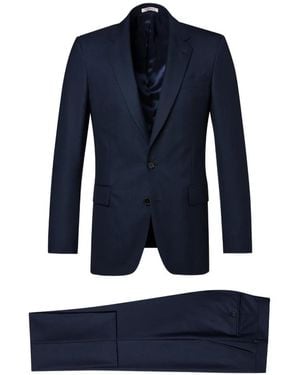 Fursac Virgin Wool Suit - Blue