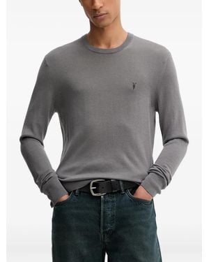 AllSaints Mode Logo-Detail Pullover - Grey