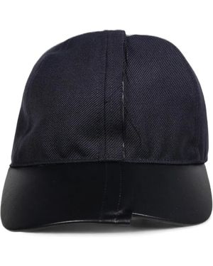 Comme des Garçons Cappello Da Baseball Con Inserti E Bordi Grezzi - Blu