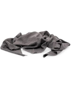 Brunello Cucinelli Monili-Embellished Cashmere Scarf - Grey