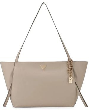 Guess Bolso Shopper Devon Con Logo - Gris