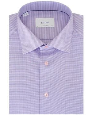 Eton Micro-Pattern Shirt - Purple