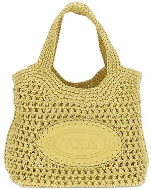 Tod's Logo-Patch Tote Bag - Metallic