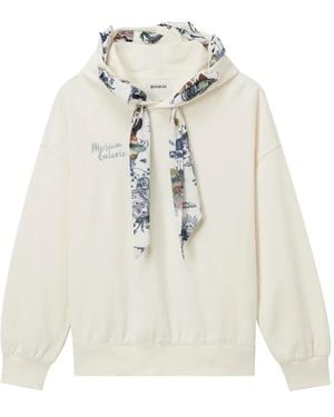Musium Div. Hoodie À Détail D'Écharpe - White