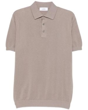 Lardini Polo Boutonné À Poche Poitrine - Grey