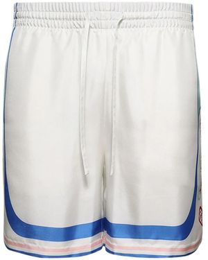 CASABLANCA Shorts mit Kordelzug - Weiß