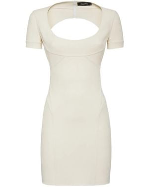 DSquared² Minikleid Mit Cut-Out - Weiß