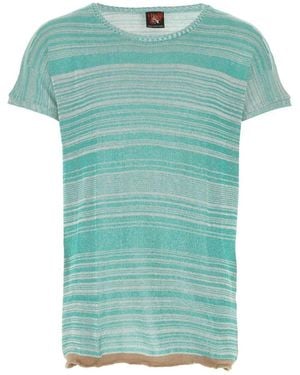 VITELLI Two-Tone Knitted Top - Green