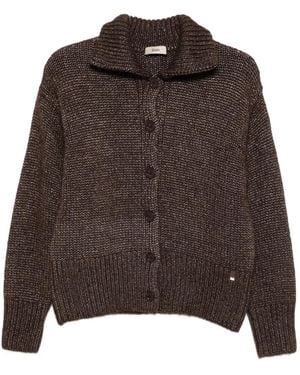 Herno Cardigan À Boutonnière Devant - Marron