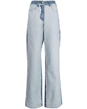 Rejina Pyo Jeans A Gamba Ampia Cora Con Inserti - Blu
