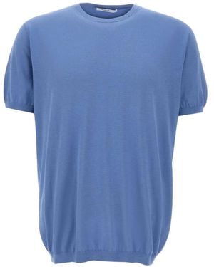 Kangra Kurzärmeliger Pullover - Blau