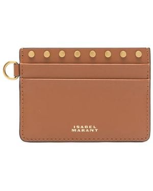 Isabel Marant Leather Card Holder - Brown
